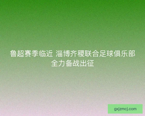 鲁超赛季临近 淄博齐稷联合足球俱乐部全力备战出征